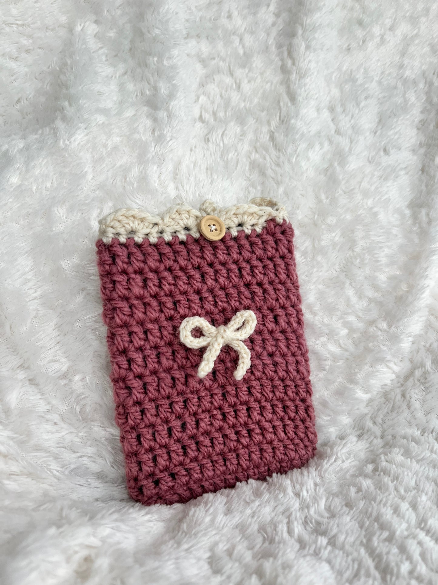 Pochette de lecture crochetée - liseuse