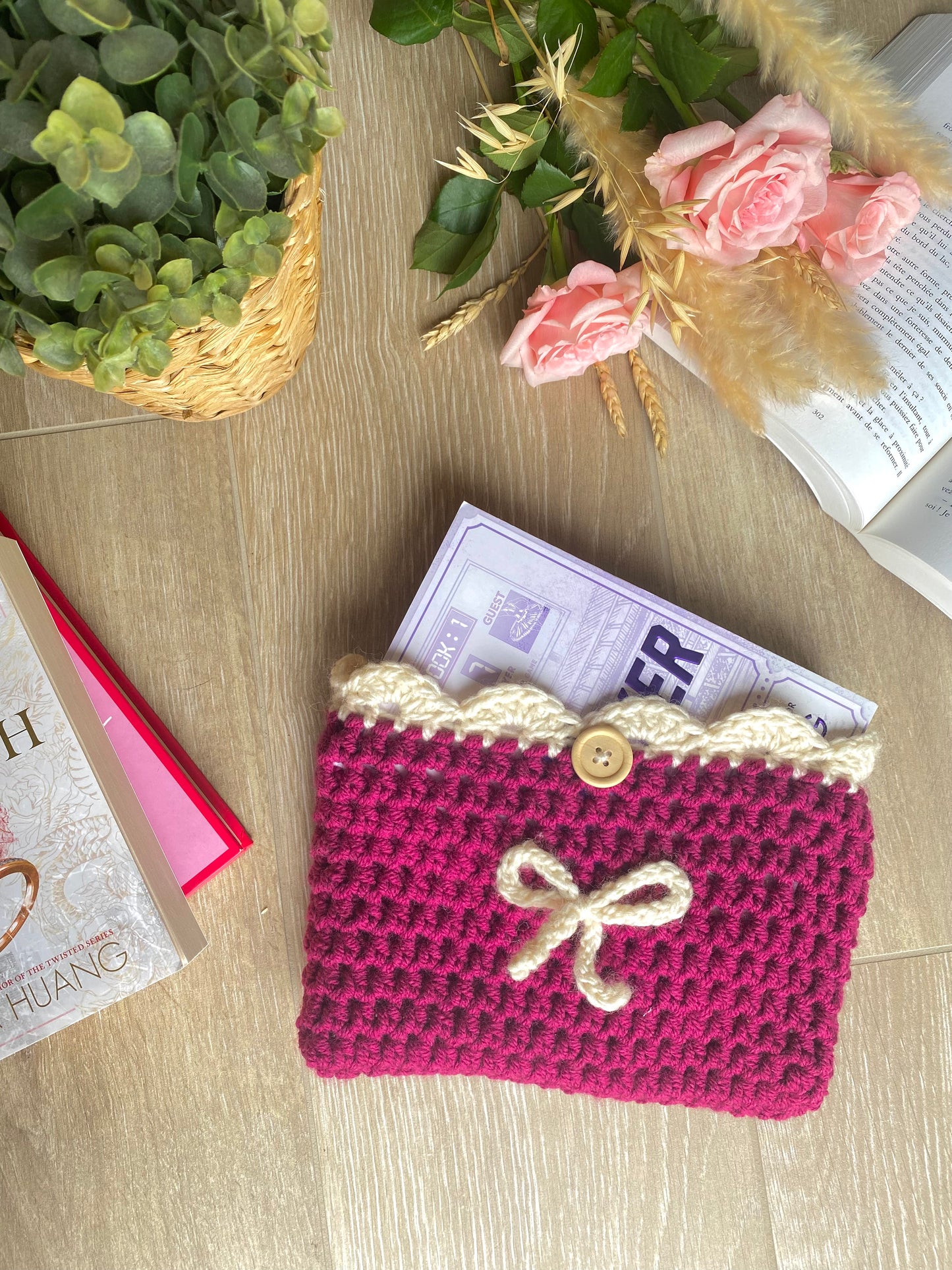 Pochette de lecture crochetée - broché