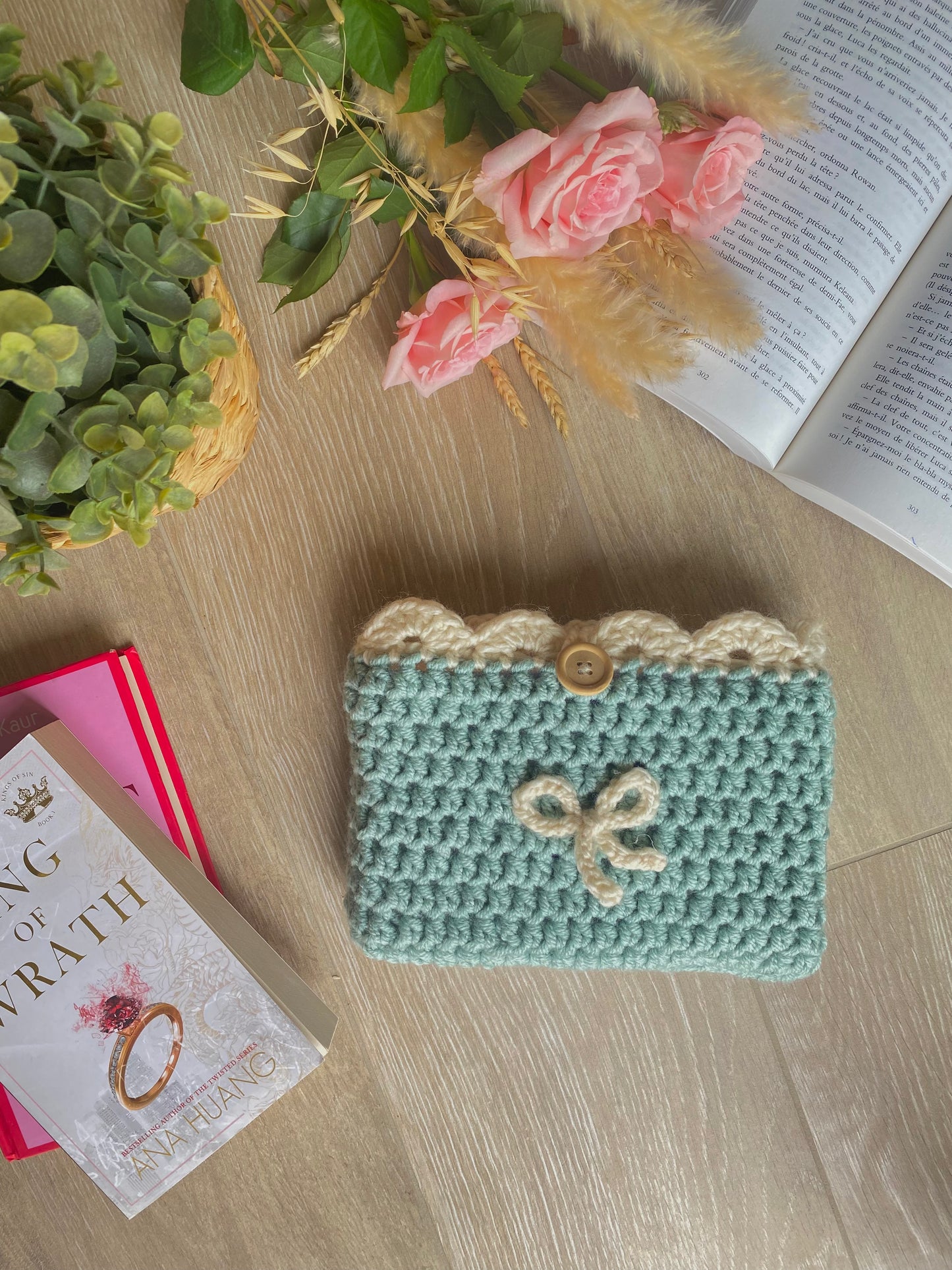 Pochette de lecture crochetée - broché