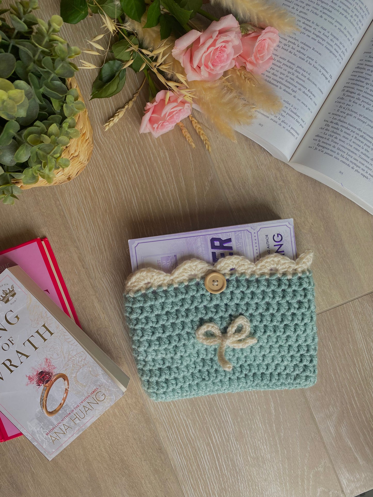 Pochette de lecture crochetée - broché