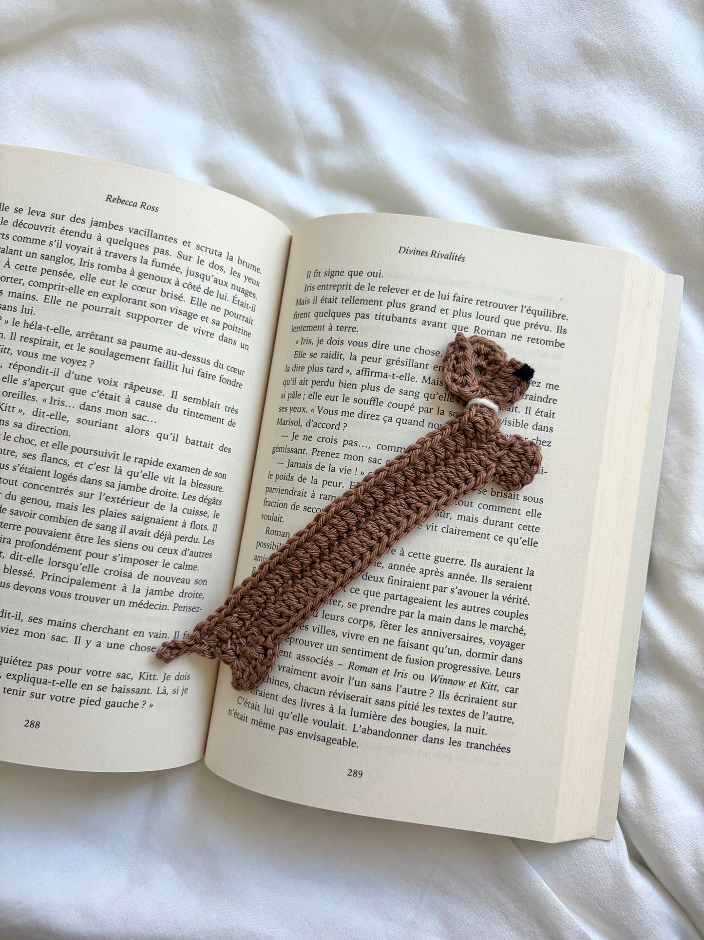 marque page teckel crochet
